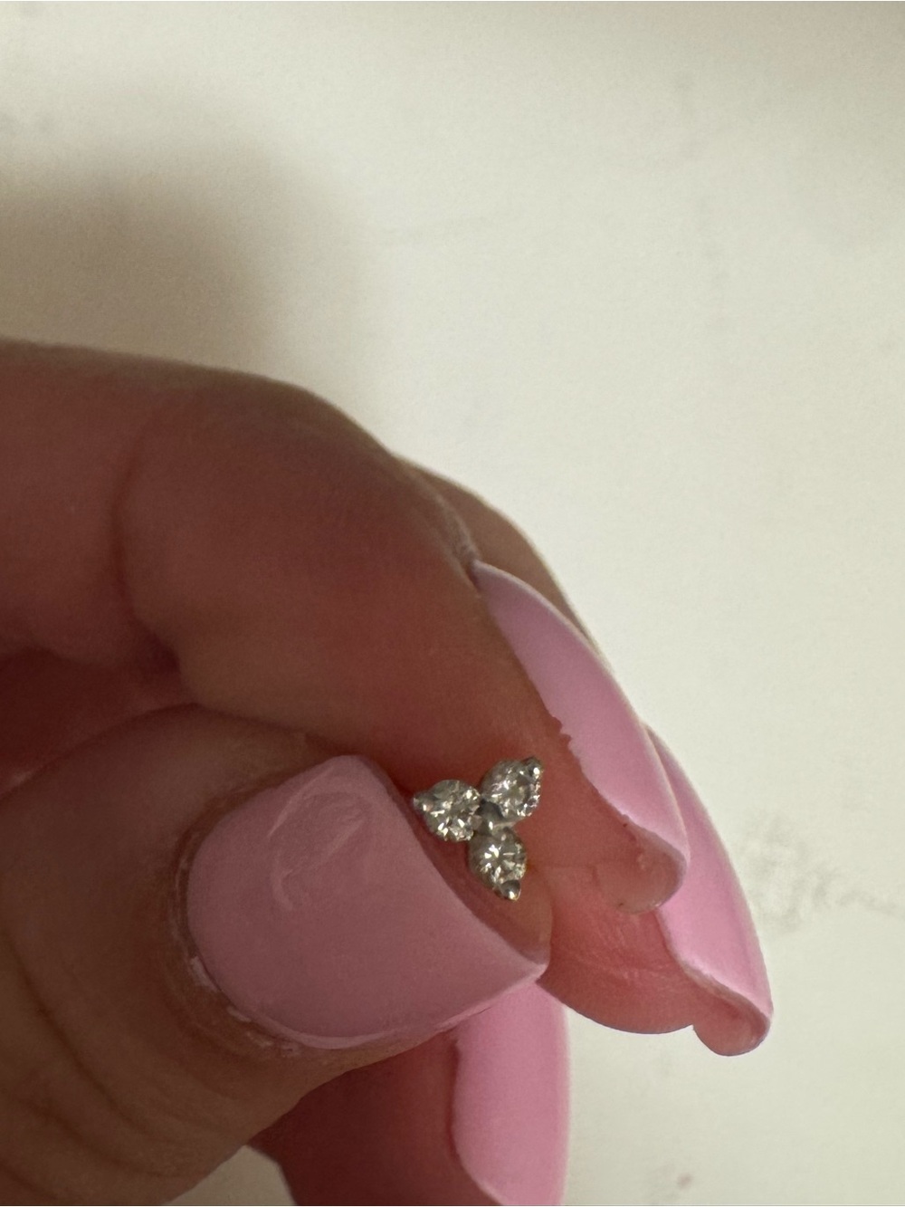 Maria Tash Diamond Trinity Stud Earring - Picture 6 of 7